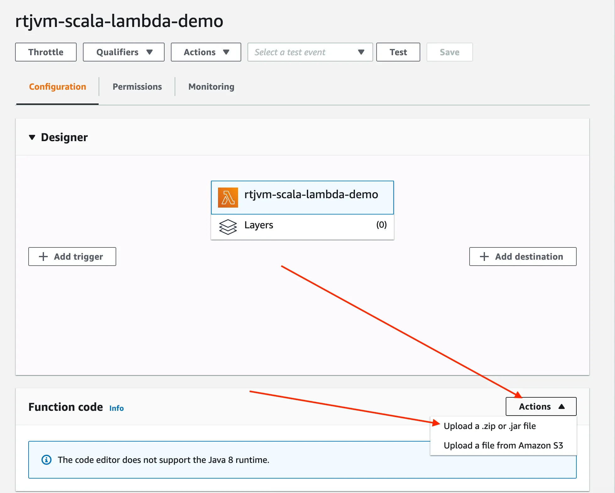 Step 6: Uploading Lambda Function